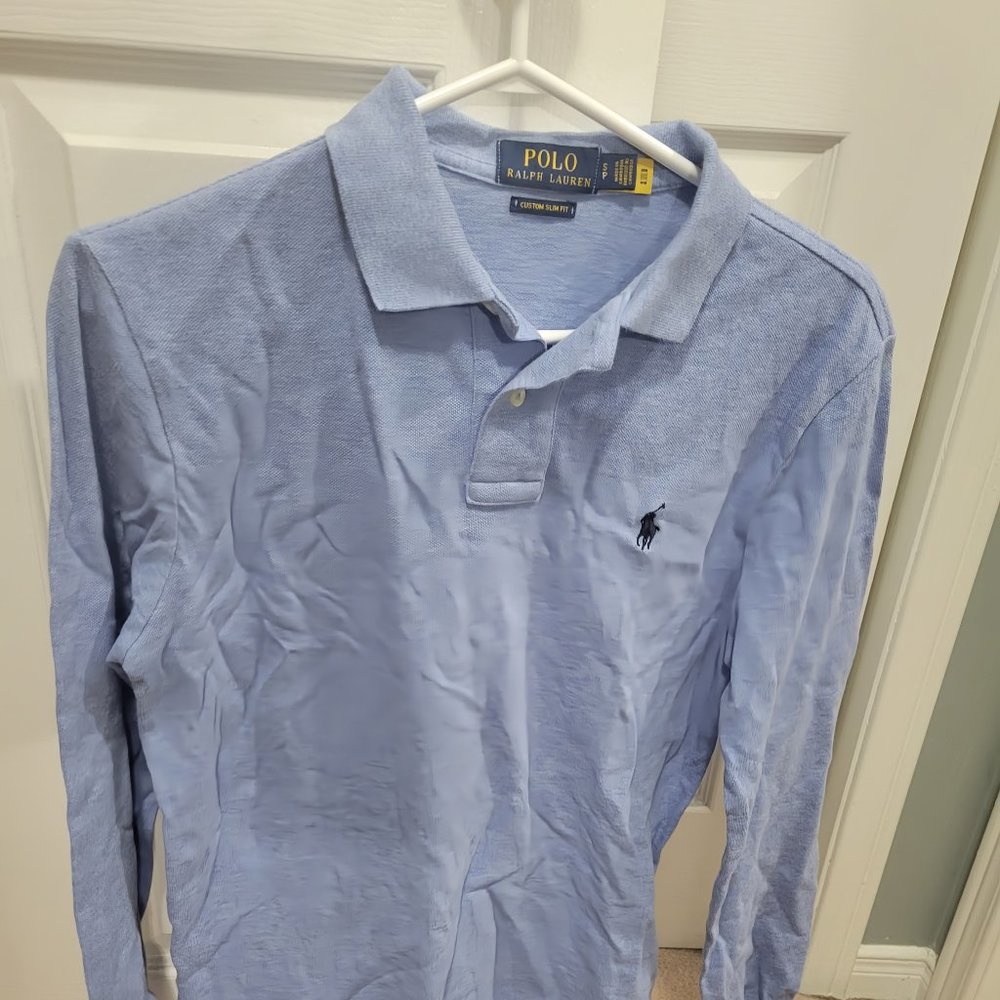 Polo Ralph Lauren Long Sleeve Polo Light Blue Like New